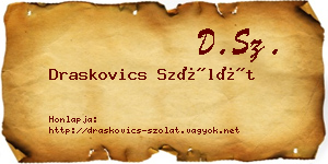 Draskovics Szólát névjegykártya
